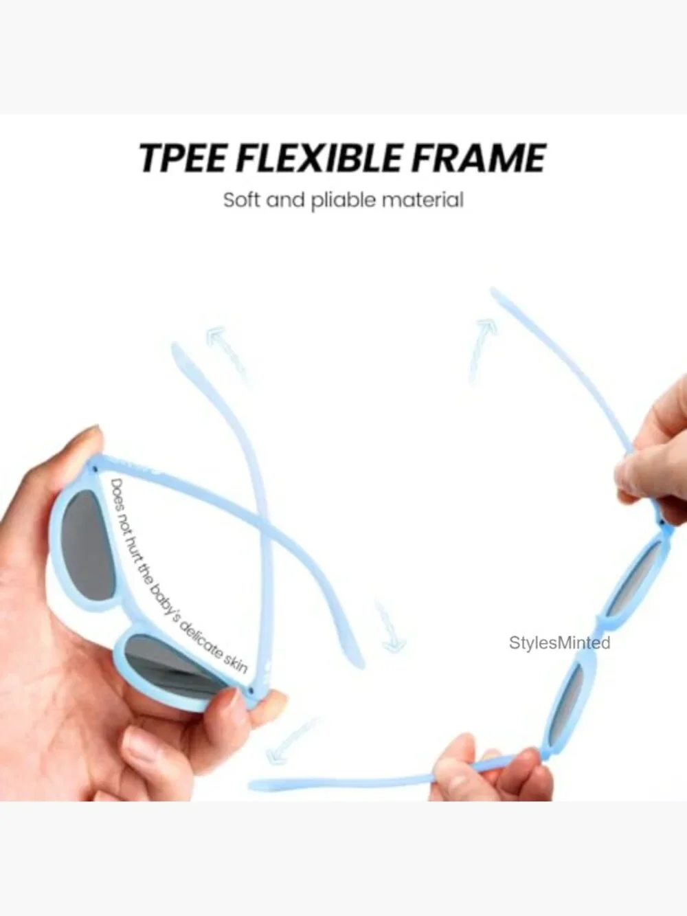 Baby UV Protection Sunglasses with Strap - Polarized 0-24 Month